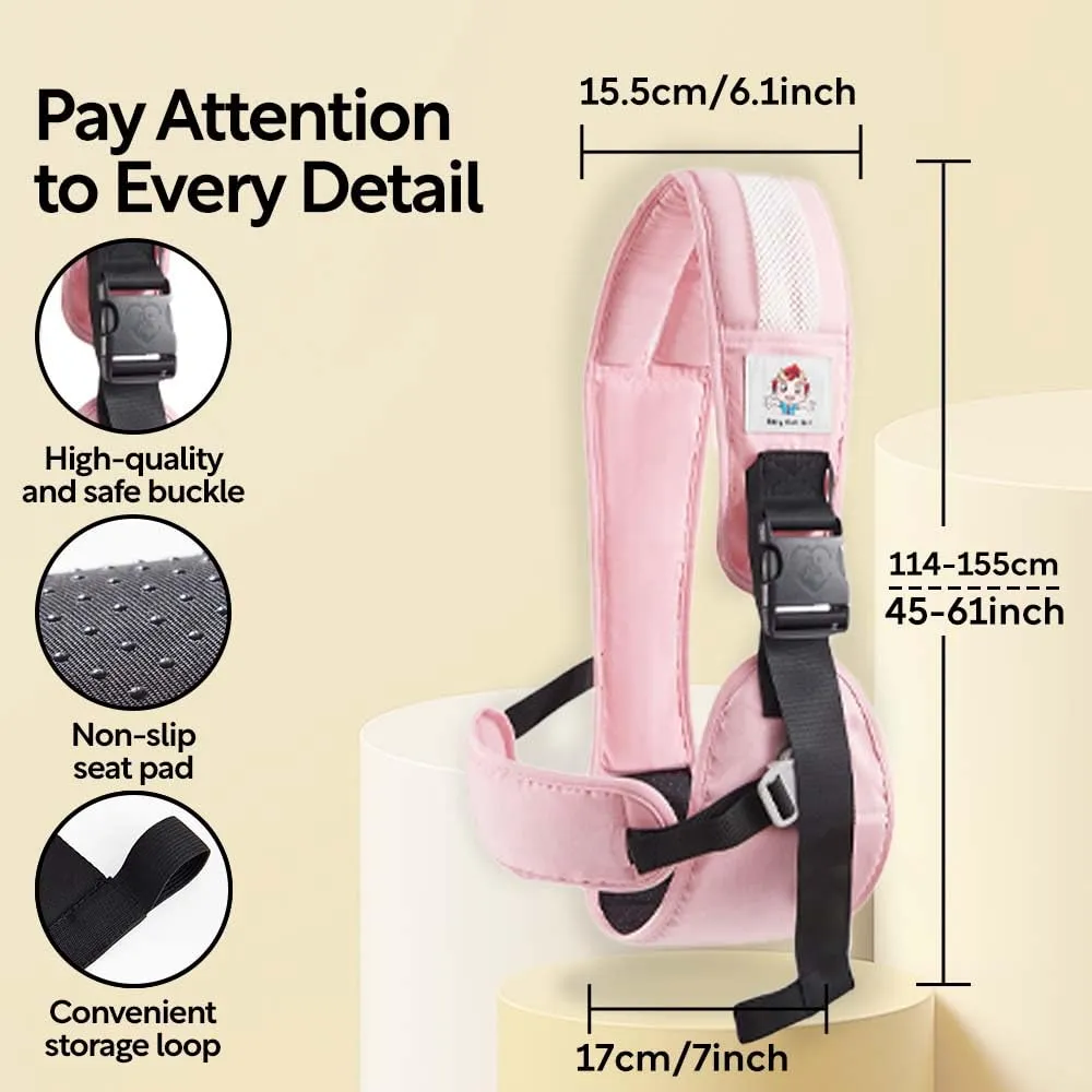 Baby Sling Carrier The Latest Safe and Breathable Anti-Slip Hip Pad Toddler Carrier Baby Essentials for Baby Boys and Girls Carrying 8-35lbs Pink