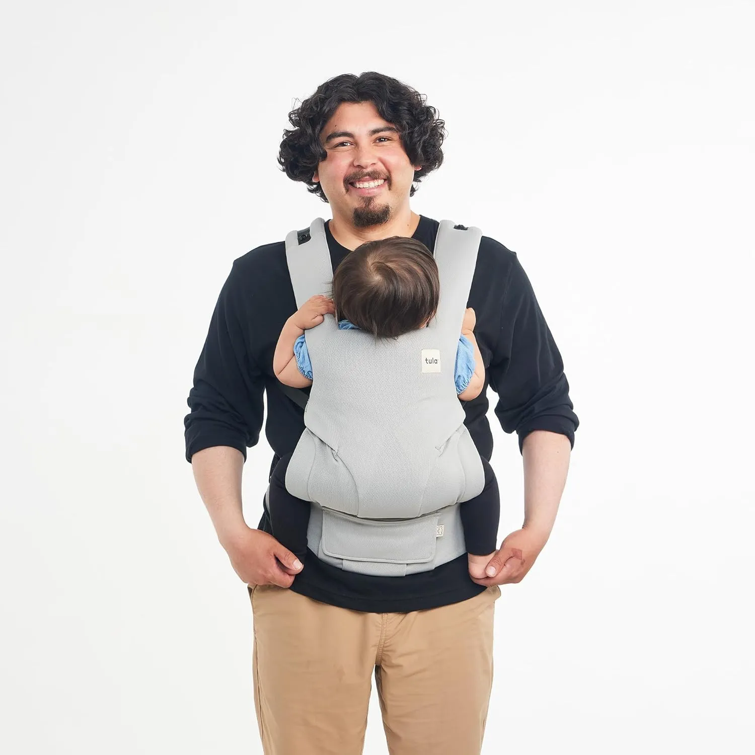 Baby Tula Explore Mesh Baby Carrier 7 – 45 lb, Adjustable Newborn to Toddler Carrier, Multiple Ergonomic Positions Front and Back, Breathable and Cool – Tula Coast   Mesh, Overcast