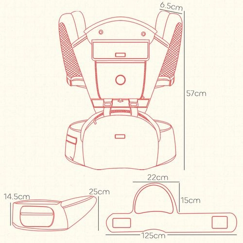 Baby Carrier - Ergonomic, Adjustable & Multifunctional