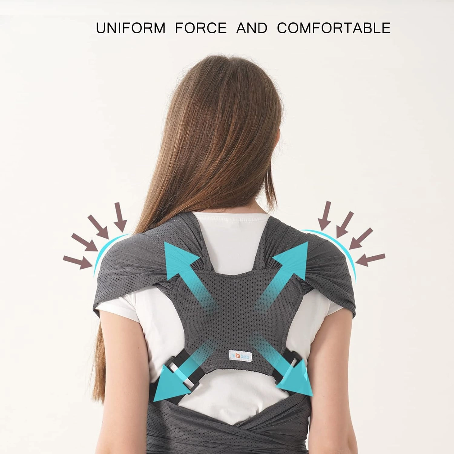 Baby warps Carrier,Softness Organic Cotton,Breathable Adjustable Strap Baby Hold Carrier for Newborn Up to 40 lbs (Air-Mesh Grey)