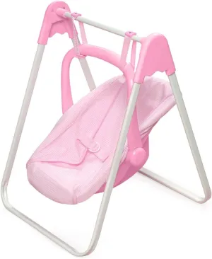 Badger Basket Doll Swing Carrier for 18-Inch Dolls – Adjustable Swing with Sturdy Frame for Playtime Fun!
