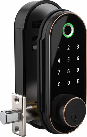 BARSKA EA13580 Advanced Digital Fingerprint Biometric Keypad Security Door Lock for Keyless Entry