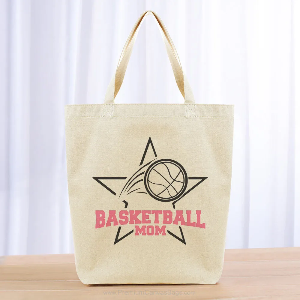 Basketball Mom Tote Bag - black pink
