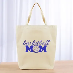 Basketball Mom Tote Bag - blue