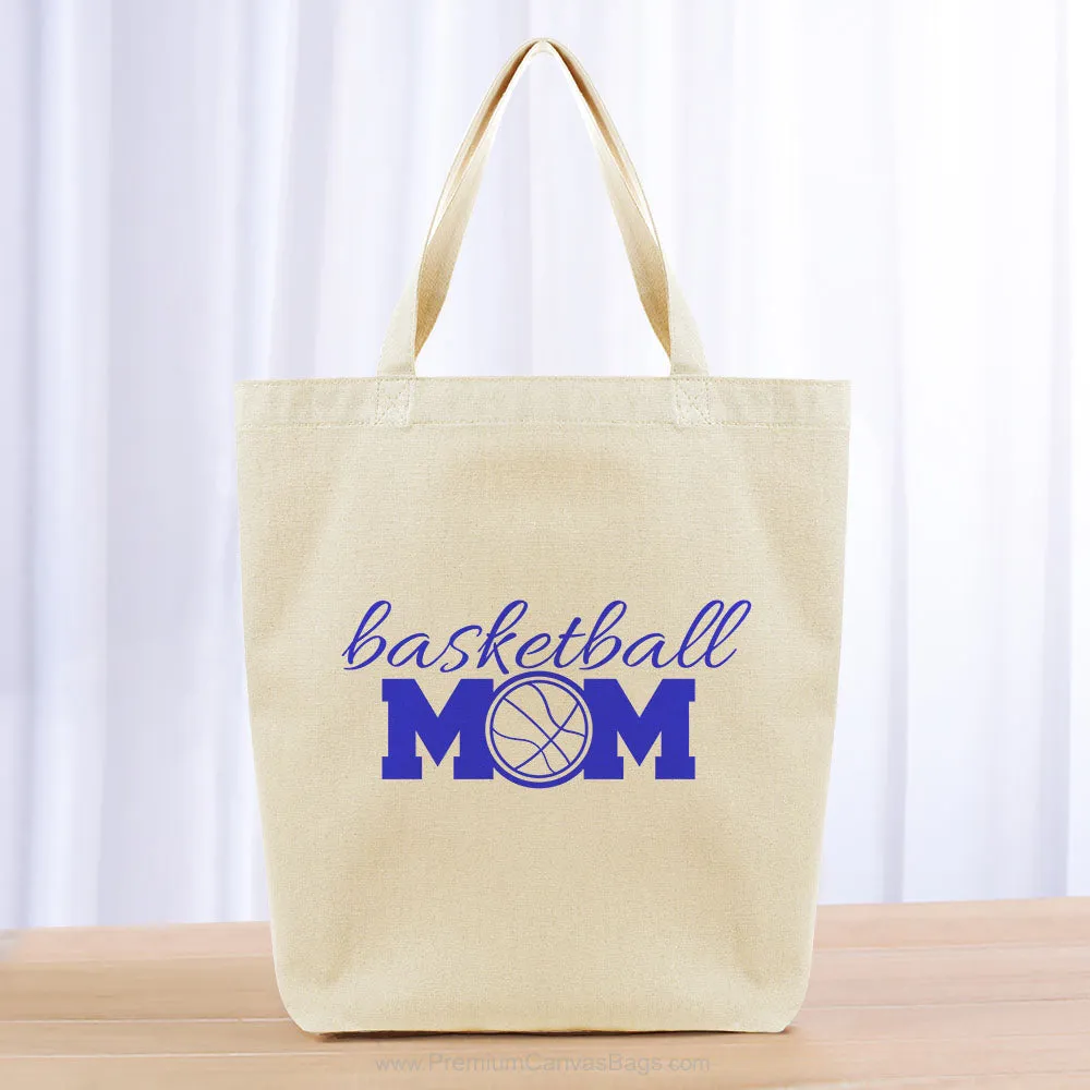 Basketball Mom Tote Bag - blue
