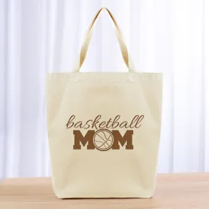 Basketball Mom Tote Bag - brown