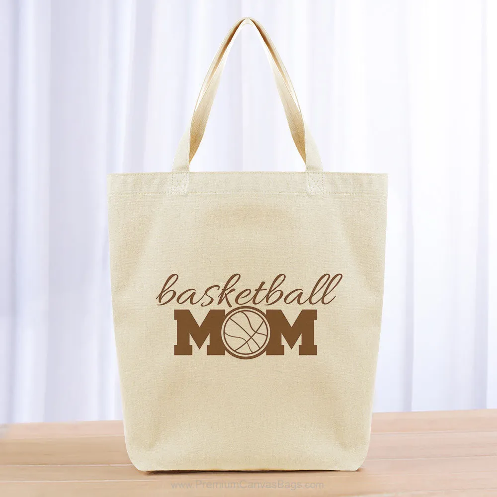 Basketball Mom Tote Bag - brown