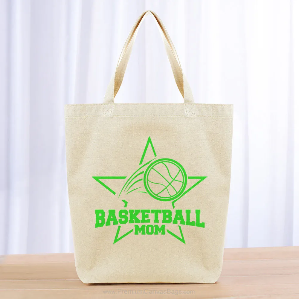 Basketball Mom Tote Bag - green