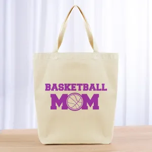 Basketball Mom Tote Bag - purple