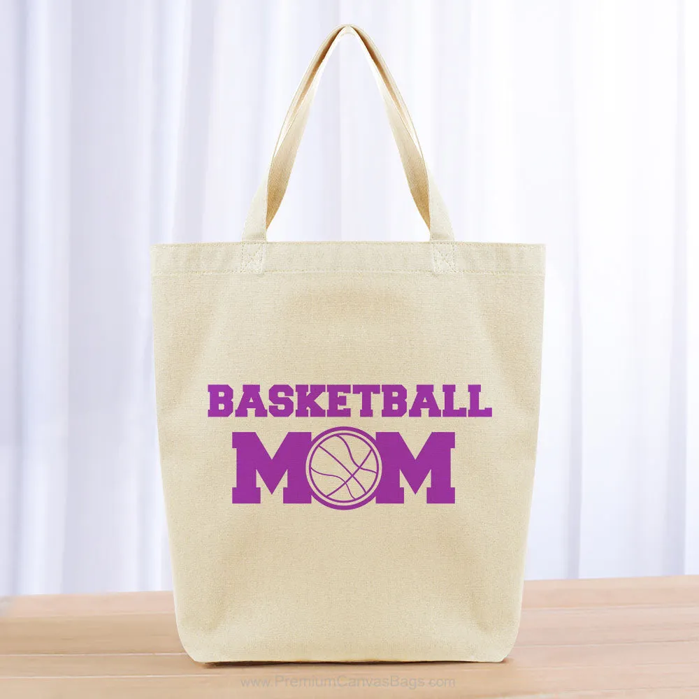 Basketball Mom Tote Bag - purple