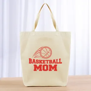 Basketball Mom Tote Bag - red