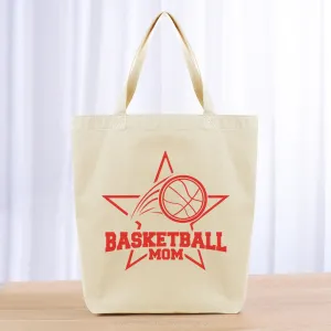 Basketball Mom Tote Bag - red