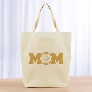Basketball Mom Tote Bag - yellow orange
