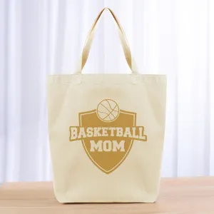 Basketball Mom Tote Bag - yellow orange