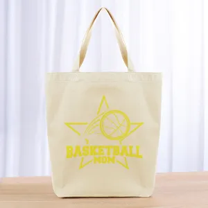 Basketball Mom Tote Bag - yellow
