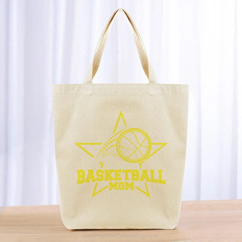 Basketball Mom Tote Bag - yellow