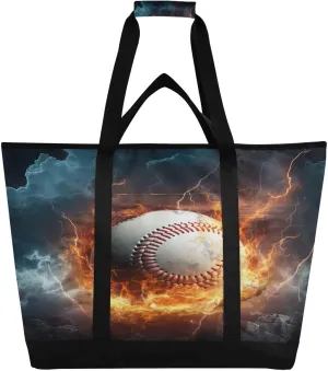Basketball Painting Reusable Insulated Lunchbox Cooler Bag, Leakproof Kitchen Grocery Bag Collapsible Portable Cooler Tote Bag for Picnic, Camping, Office, Travel