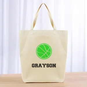 Basketball Tote Bag - black green