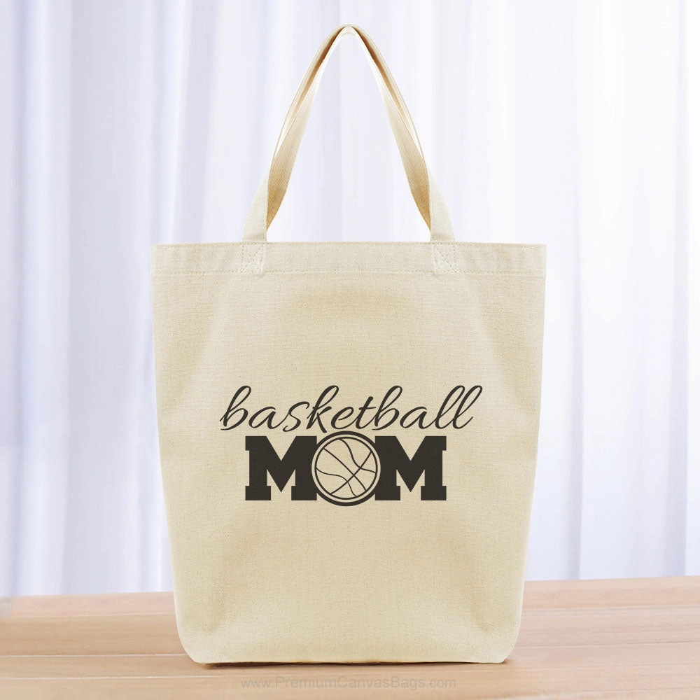 Basketball Mom Tote Bag - black