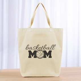 Basketball Mom Tote Bag - black