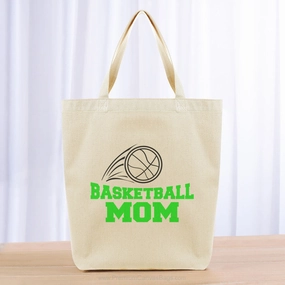 Basketball Mom Tote Bag - black green