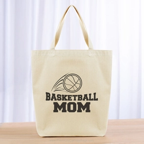 Basketball Mom Tote Bag - black
