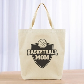 Basketball Mom Tote Bag - black
