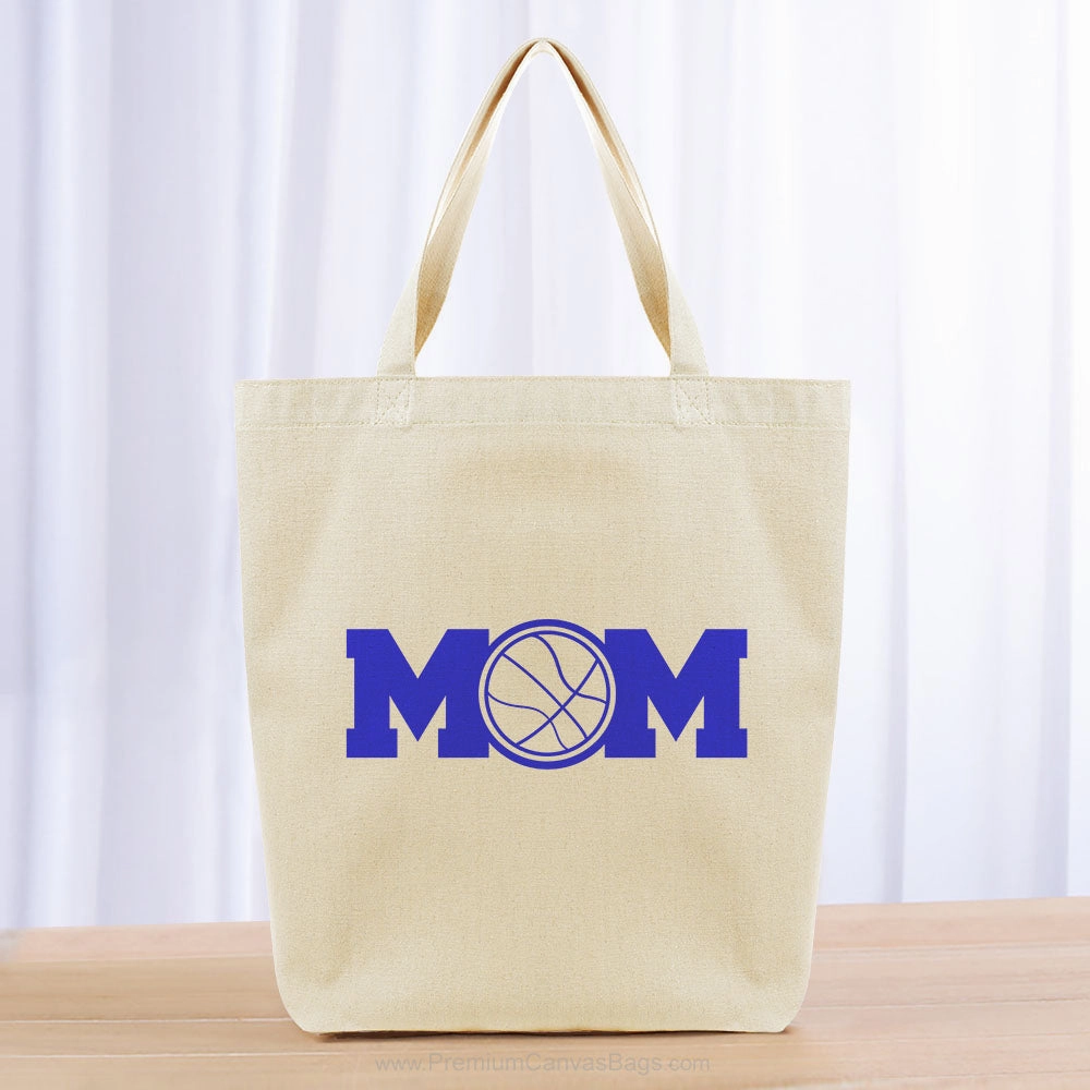Basketball Mom Tote Bag - blue
