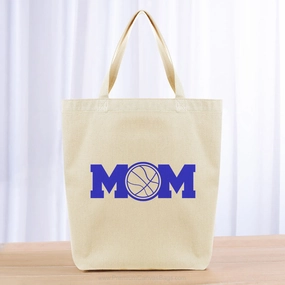 Basketball Mom Tote Bag - blue