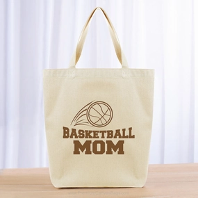 Basketball Mom Tote Bag - brown