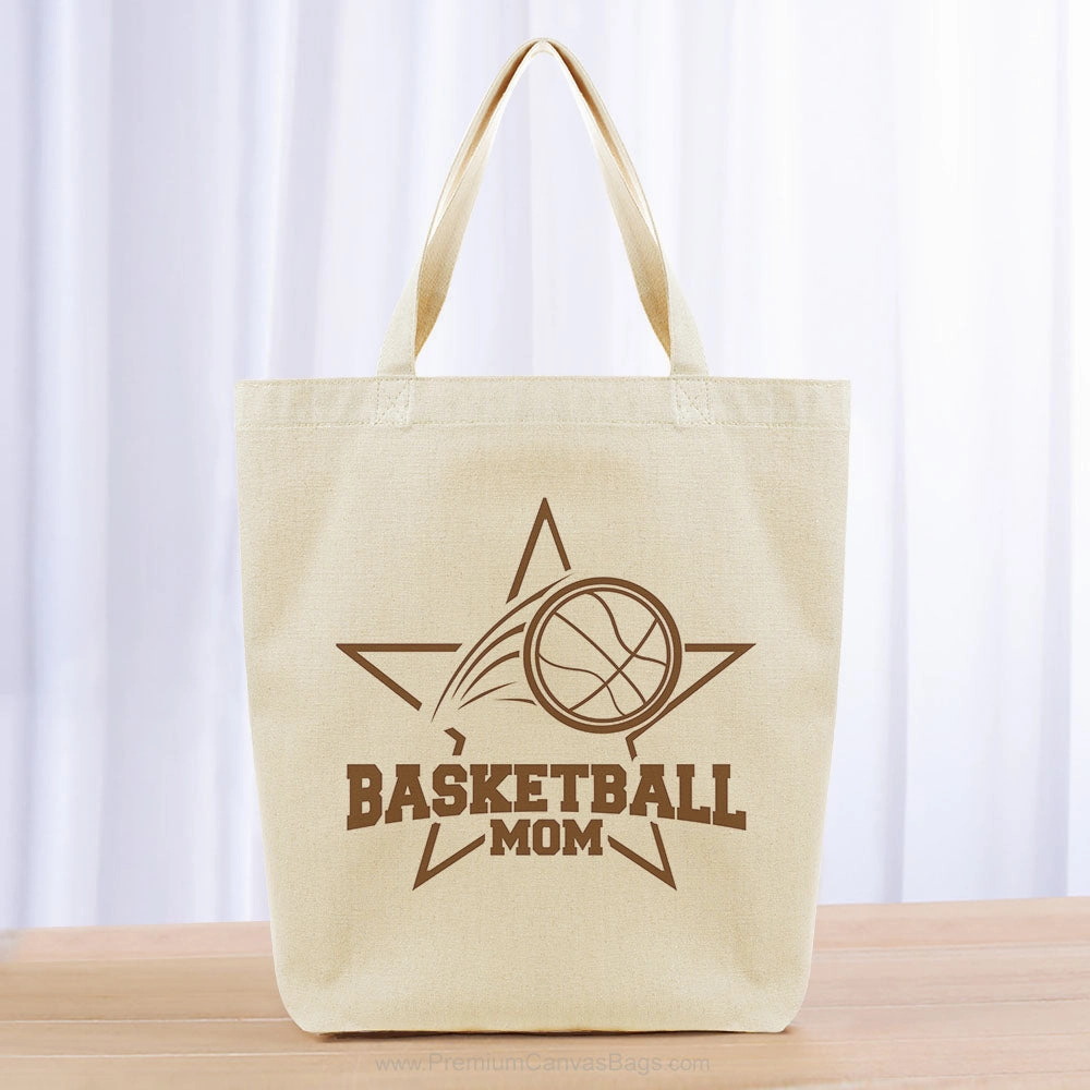 Basketball Mom Tote Bag - brown