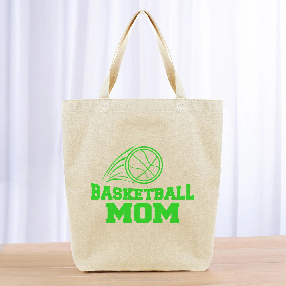 Basketball Mom Tote Bag - green