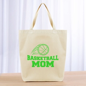 Basketball Mom Tote Bag - green
