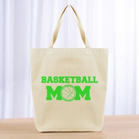 Basketball Mom Tote Bag - green