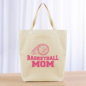 Basketball Mom Tote Bag - hot pink