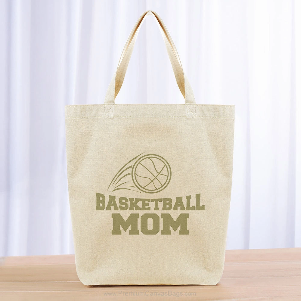 Basketball Mom Tote Bag - khaki