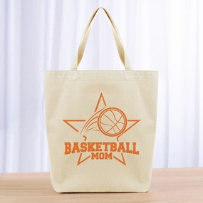 Basketball Mom Tote Bag - orange