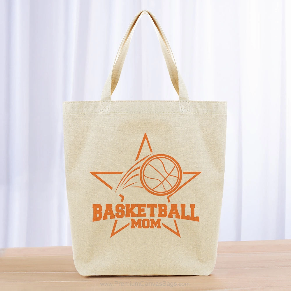 Basketball Mom Tote Bag - orange