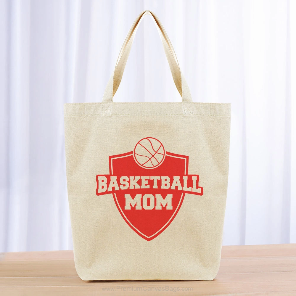 Basketball Mom Tote Bag - red