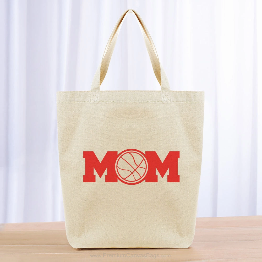 Basketball Mom Tote Bag - red