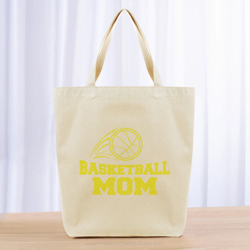 Basketball Mom Tote Bag - yellow