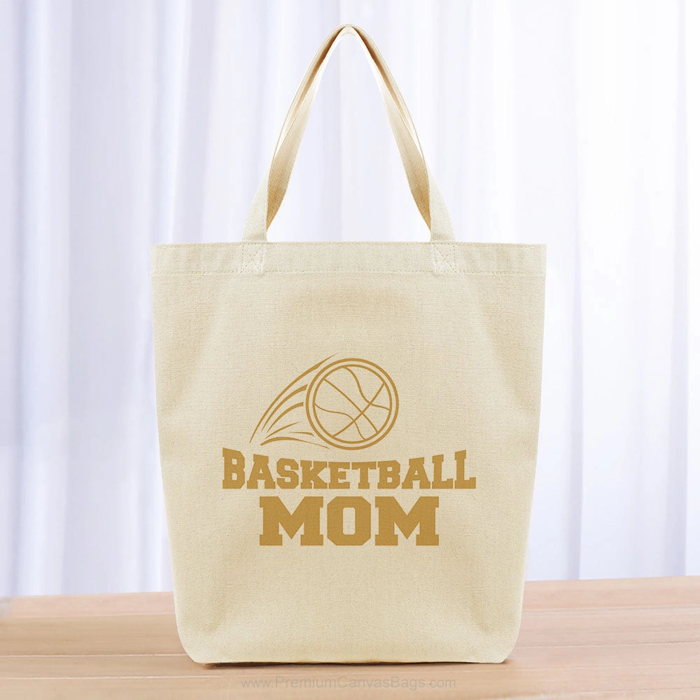 Basketball Mom Tote Bag - yellow orange