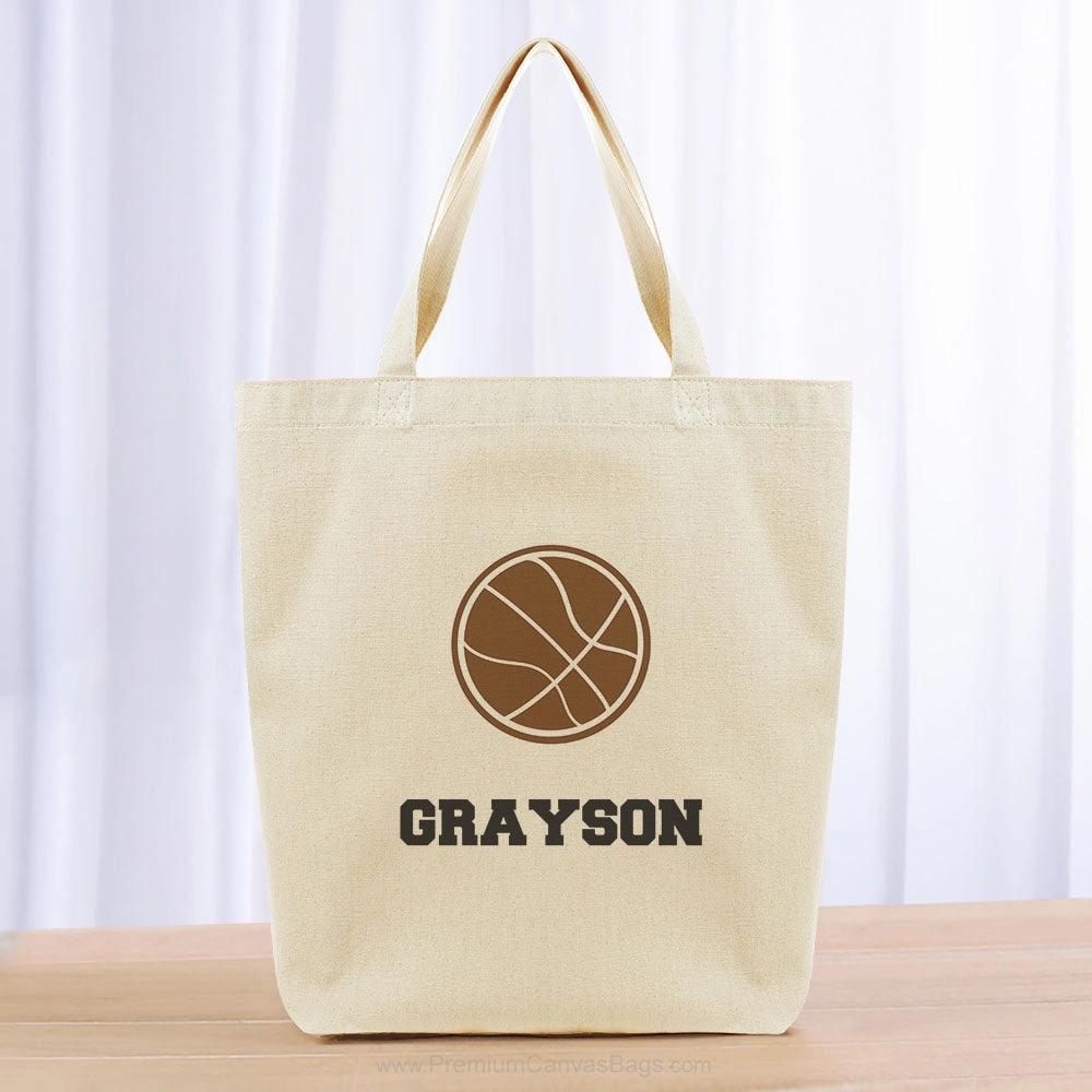 Basketball Tote Bag - black brown