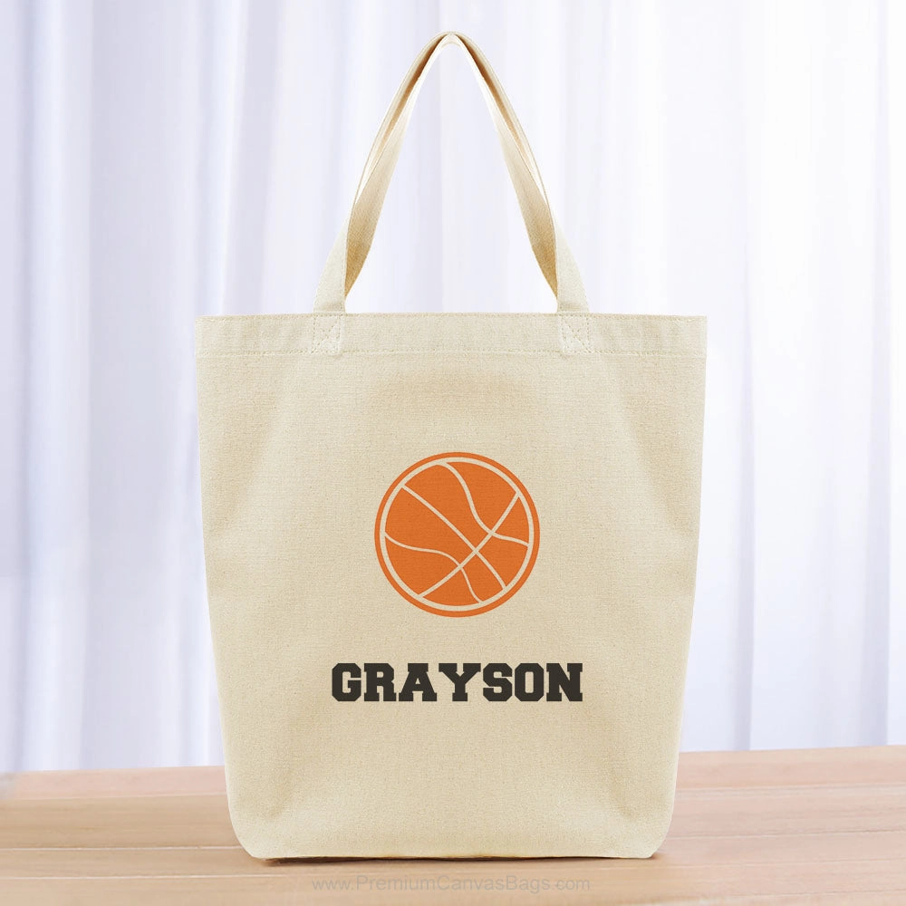 Basketball Tote Bag - black orange