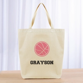 Basketball Tote Bag - black pink