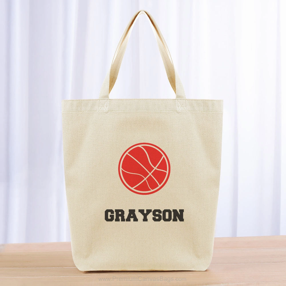 Basketball Tote Bag - black red