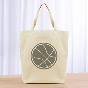 Basketball Tote Bag - gray