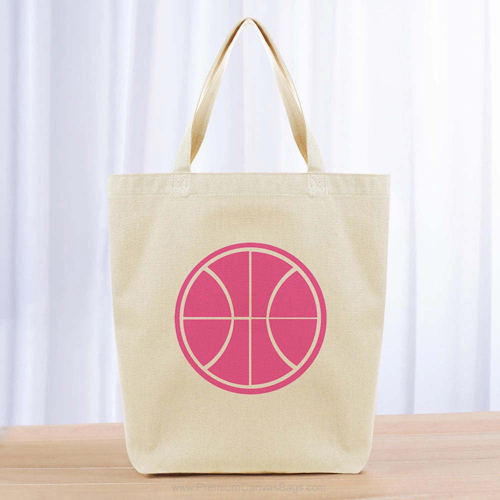 Basketball Tote Bag - hot pink