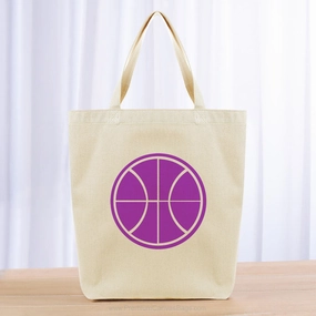Basketball Tote Bag - purple