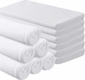 BBTO 12 Count Cooling Towels Bulk for Neck and Face 40"x12" Sublimation Blank Ice Breathable Soft Chilly Sweat Microfiber White Gym Golf Yoga Towels for Hot Weather Workout Sports